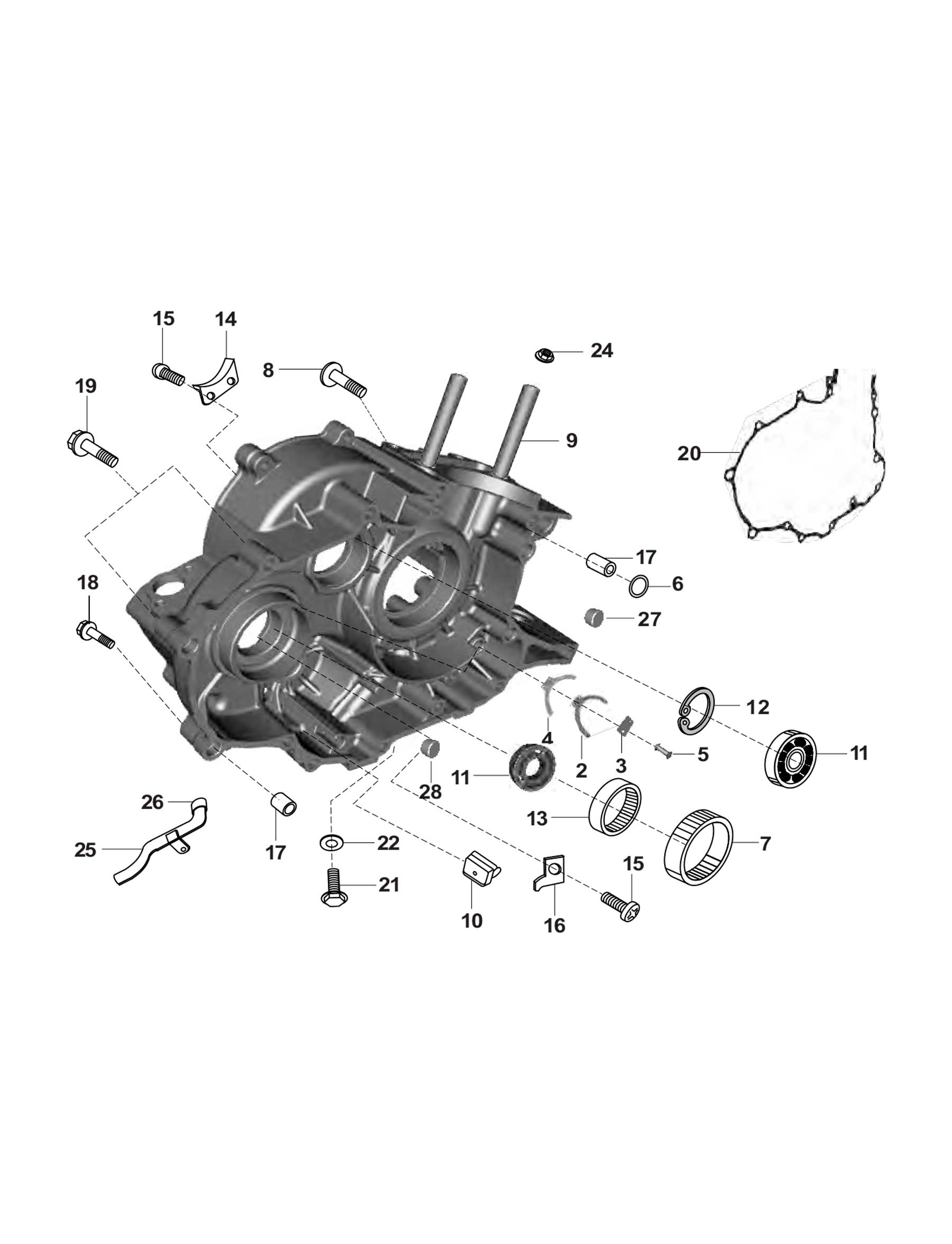 CUBIERTA CENTRAL MOTOR - 4T FL
