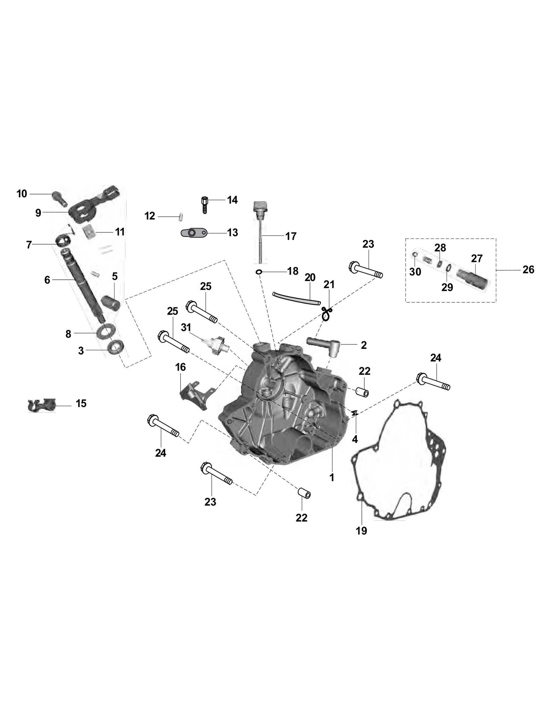 CUBIERTA LADO EMBRAGUE - 4T FL