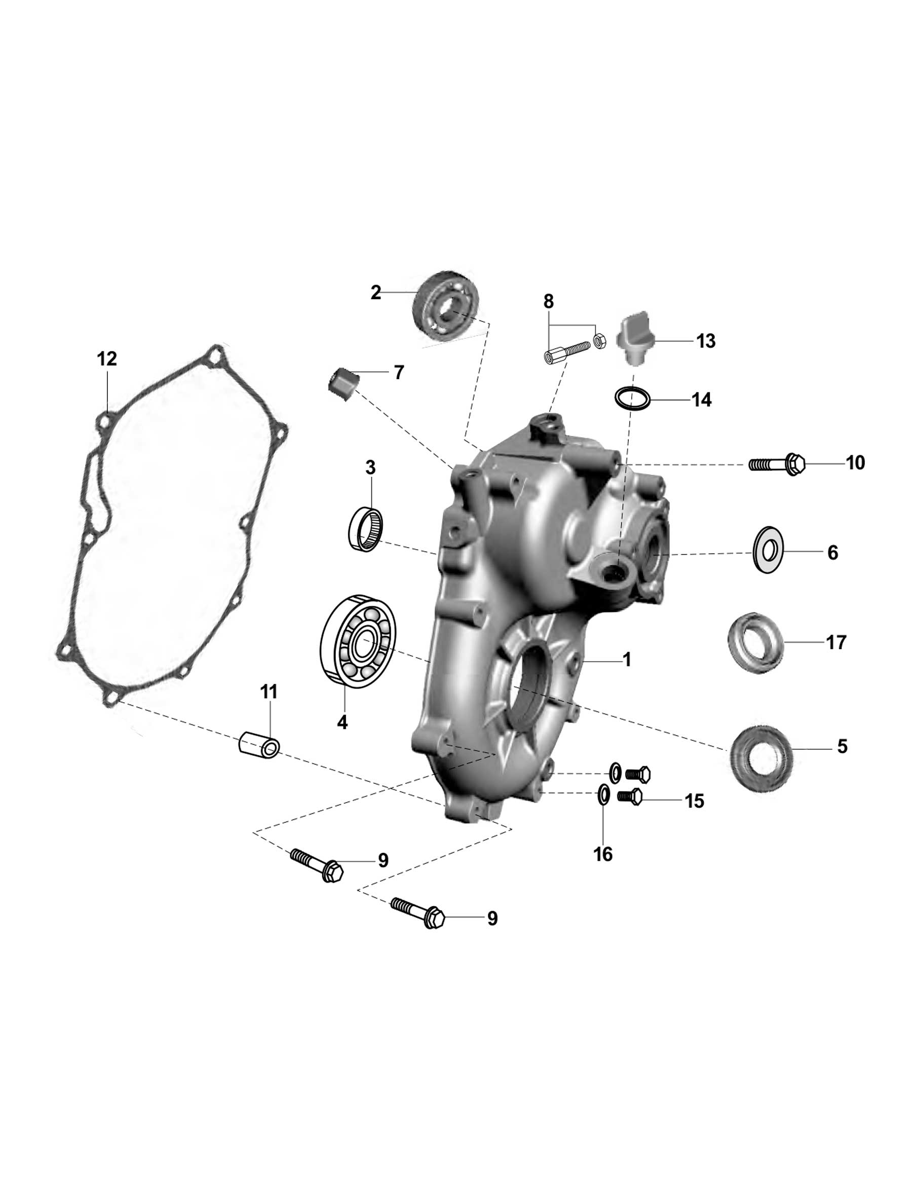 CUBIERTA LADO DIFERENCIAL O CORONA - 4T FL